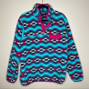Patagonia SZ XL Aztec Pattern Fleece Pull Over Jacket